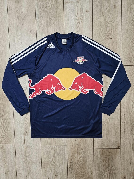 Maglia da calcio vintage lunga della Red Bull Salisburgo, maglia