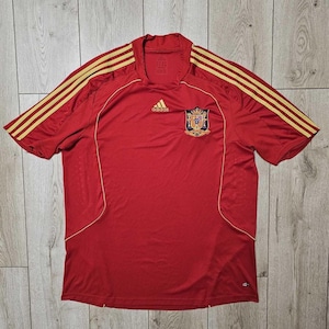 Spain vintage soccer jersey football shirt 2xl red