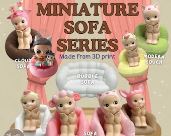 Mini Furniture for Smiski House Display Set - Sofa Couch Chair 3D Print / Sony Angel Furniture