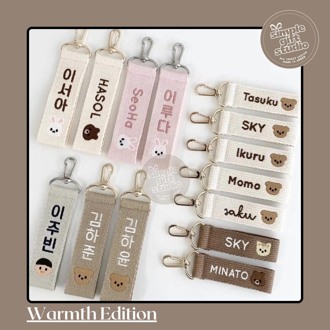 Tag Character Custom Embroidered Name Tag: Personalized Character Bag Tag - Etsy ...