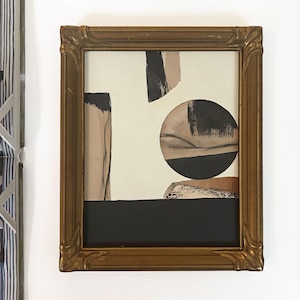 Abstract Painting in Antique Frame: &quot;Titration&quot; Original Art