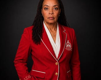 Delta Sigma Theta Red Blazer | Tailored Greek-Inspired Jacket