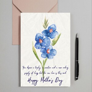 Mother’s Day Digital Gift Card | 4x6” Watercolor Floral Printable | Instant Download JPG & PDF