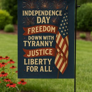 Art mural patriotique pour le jour de l'indépendance à durée limitée | Affiche numérique du 4 juillet, drapeau de jardin, carte-cadeau, panneau de protestation | Impression déco vintage des États-Unis