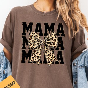 Comfort Colors®Leopard Mama Shirt, Mothers Day Gift, Gift For Mama, Cool Mother Shirt, Leopard Mom Shirt, New Mom Gift, Aesthetic Mama Shirt