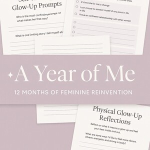 K&ouml;nnte beinhalten: Seiten des Journals &laquo; A Year of Me &raquo; mit Anregungen zur Selbstreflexion. Die Seiten enthalten Fragen zu Denkweise, Identit&auml;t und k&ouml;rperlichem Wohlbefinden. Das Journal ist f&uuml;r die weibliche Neuorientierung konzipiert.