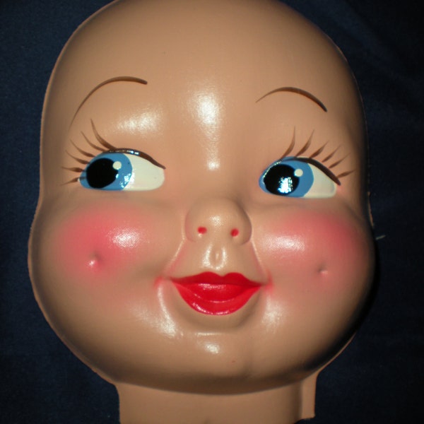 Set of 8 Vintage Doll Mask Faces with Dimples LARGE