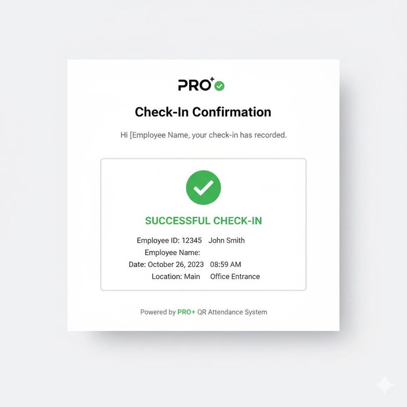 Check In Confirmation QR Code Attendance Tracker | Google Sheets Check-in (digital Download ...