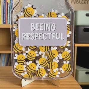 Belöningsburk för klassrummet – Akryldiagram för positivt beteende