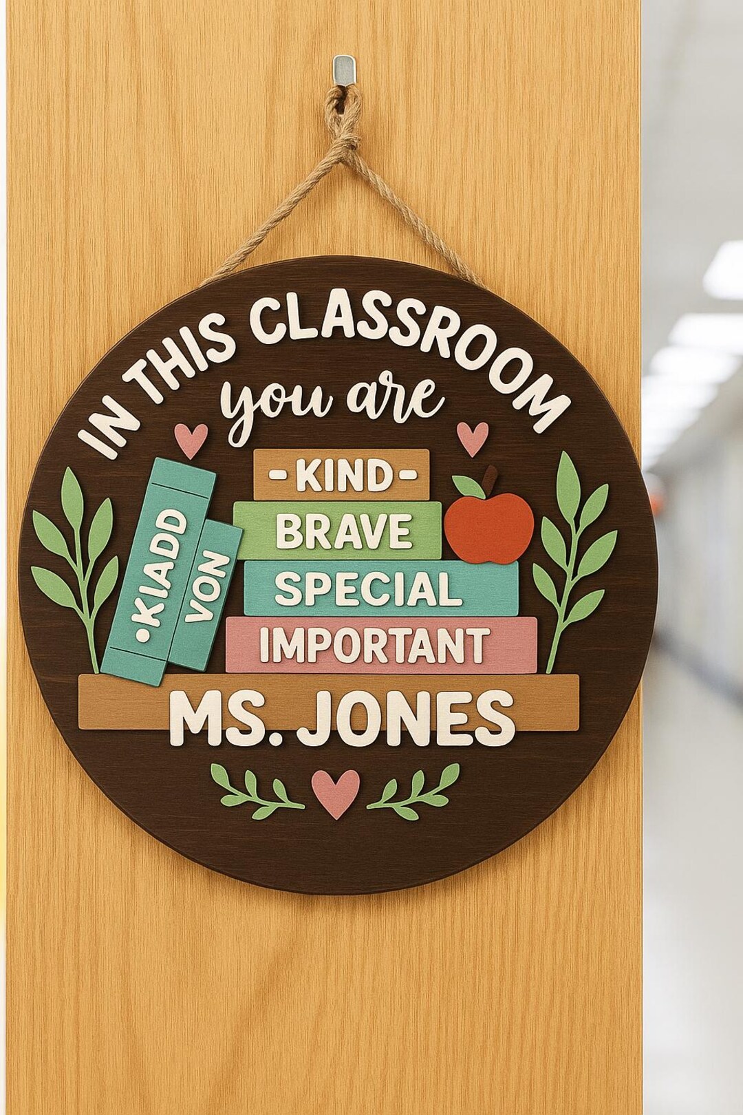 Personalized Classroom Wooden Sign – Teacher Name, Positive Decor - Etsy
