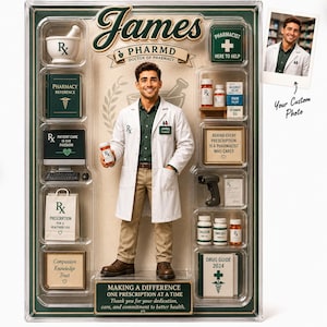 Personalized Pharmacist Acrylic Block, Custom Photo Pharmacist Gift, Pharmacy Graduation Gift, PharmD Appreciation Keepsake