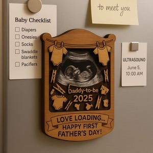 Ultrasound Photo Frame – First Father&#39;s Day Gift, Pregnancy Reveal