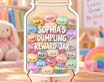 Personalized Dumpling Reward Jar for Kids, Acrylic Behavior Chart, Potty Training Tracker, Chore Incentive Gift, Classroom Decor
