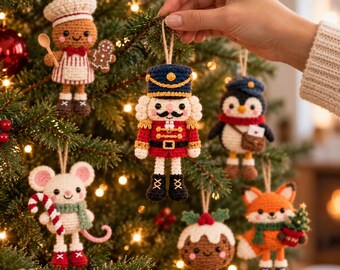 Handmade Crochet Christmas Ornaments, Festive Holiday Decor, Cozy Winter Gift