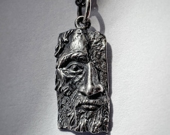 Pendentif en argent stoïcisme Marcus Aurelius, breloque citation gravée Amor Fati, bijoux philosophie stoïcisme faits main, collier sagesse empereur romain