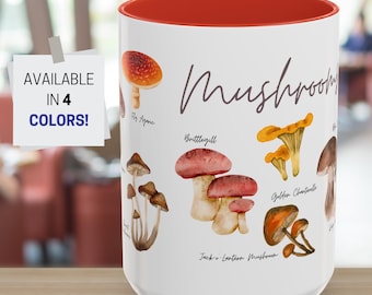 Funny Mushroom Lover Coffee Mug: Cottagecore Fungi Design