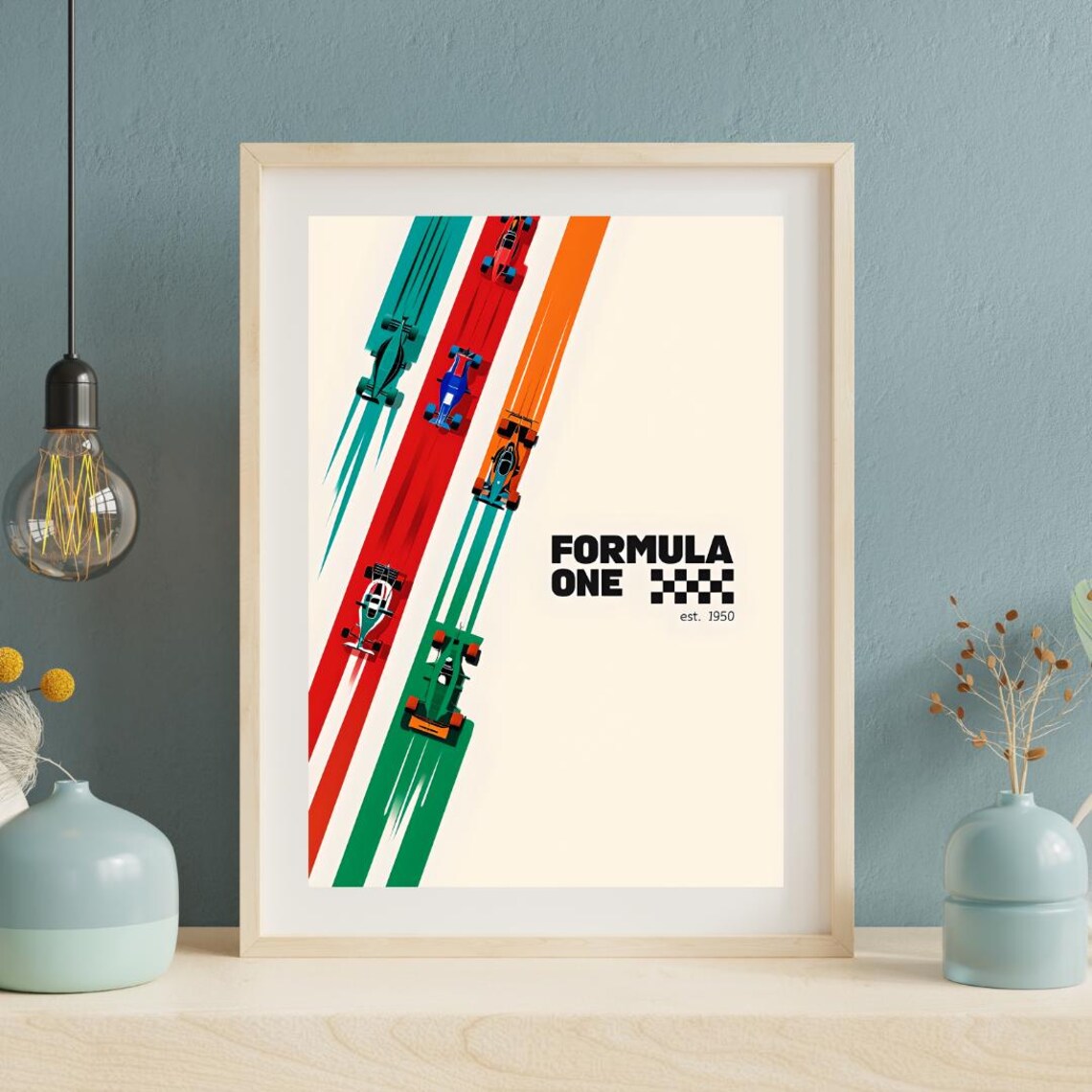 Formula One Racing Poster Red Bull Theme 4 Versions Minimalist F1 Art ... — free download