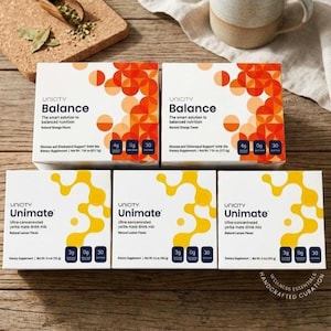 Tägliches Wellness-Drink-Mix-Set - Balance und Unimate Kräuteraufguss-Packung mit 5 Stück, konzentrierte Yerba Mate & Ballaststoffmischung, Geschenk für Sie