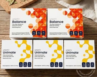 Tägliches Wellness-Drink-Mix-Set - Balance und Unimate Kräuteraufguss-Packung mit 5 Stück, konzentrierte Yerba Mate & Ballaststoffmischung, Geschenk für Sie