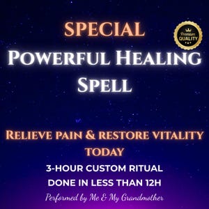 Powerful Healing Spell for Physical & Emotional Pain – Same Day Cast, Restore Health, Aura Cleanse, Pain Relief, Recovery Ritual