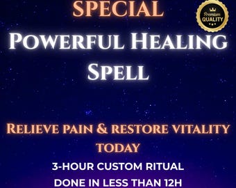 Powerful Healing Spell for Physical & Emotional Pain – Same Day Cast, Restore Health, Aura Cleanse, Pain Relief, Recovery Ritual