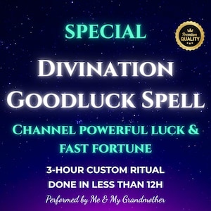 Divination Goodluck Spell – Same Day Casting to Attract Luck, Money, Abundance, Prosperity, Energy, Success, Wealth Fortune Quickly