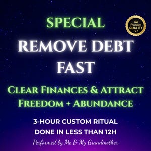 Debt Removal Spell, Clear Debts Fast, Financial Relief Ritual, Abundance Activation, Attract Wealth and Freedom, Same Day Cast Spell