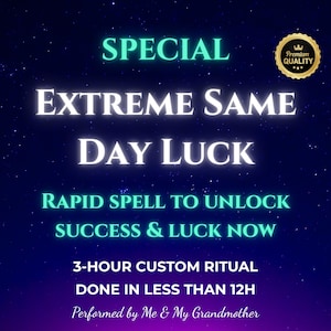 Extreme Same Day Luck Spell – Powerful Fortune & Wealth Ritual to Manifest Prosperity, Career, Abundance, Success, Good Luck Fast Results