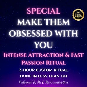 Obsession Spell, Make Them Obsessed with You, Attraction Ritual, Love Bind Magic, Fast Passion Casting, Intense Desire