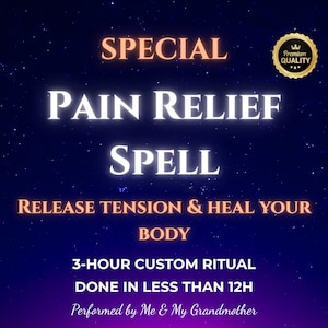 Chronic Pain Healing Spell – Relieve Pain, Restore Body, Aura Cleanse, Physical Healing, Same Day Cast, Rapid Recovery Energy Ritual