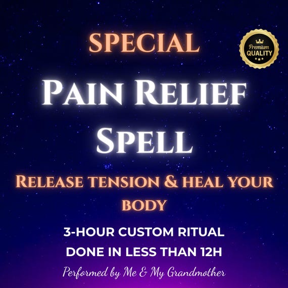 Chronic Pain Healing Spell – Relieve Pain, Restore Body, Aura Cleanse, Physical Healing, Same Day Cast, Rapid Recovery Energy Ritual