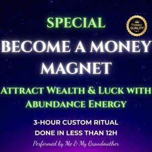Money Magnet Spell, Attract Wealth & Prosperity Fast, Abundance Energy Ritual for Financial Luck, Become Rich Now, Same Day Money Cast