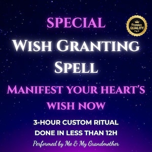 Feitiço de Concessão de Desejos – Manifeste Qualquer Desejo, Resultados Rápidos, Magia Personalizada, Ritual da Bruxa Branca