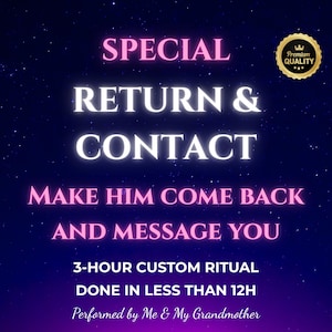 Return to Me & Contact Spell – Make Him Come Back Fast, Message or Call You, Reignite Connection, Same Day Love and Communication Ritual