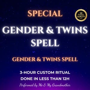 Twin or Gender Wish Spell – Fertility Ritual to Conceive Twins or Desired Baby Gender, Pregnancy Prediction Magic, Same Day Casting