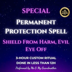 Permanent Protection Spell – Strong Shield Ritual, Evil Eye Removal, Angels Protection, Psychic Safety, Cast Spellcasters, Same Day Defense