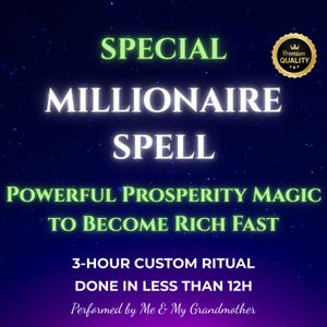 Millionaire Spell, Become Rich Fast, Attract Wealth, Big Money Magnet Ritual, Same Day Powerful Prosperity Magic, Manifest Rich Life