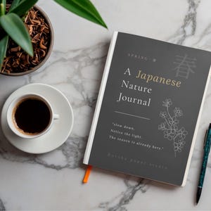 A Japanese Nature Journal – Spring | Printable PDF | Seasonal Mindfulness Journal | Haiku, Kigo, Japanese Words | Instant Download