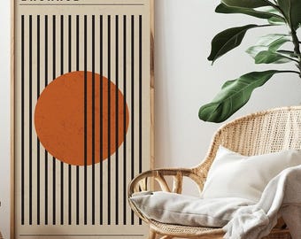 Bauhaus Geometric Print: Vintage Mid Century Modern Wall Art