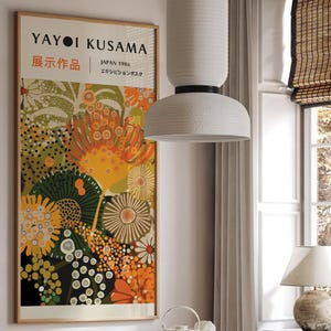Yayoi Kusama Poster - Japanese Gallery Wall Art - Modern Poster Wall Decor - Yayoi Kusama Print - Abstract Japandi Art -E050