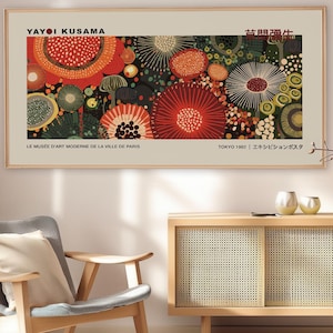 Yayoi Kusama Print: Colorful Abstract Japandi Wall Art