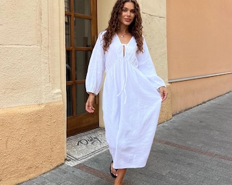 Midikleid aus Musselin: Weiches Sommerkleid aus Musselin