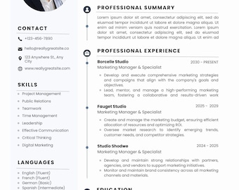 Canva Resume - The Slate Signature - Plantilla de currículum con diseño moderno y vanguardista