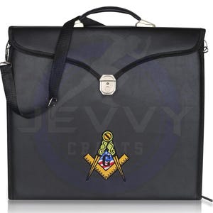 Masonic Regalia Blue Lodge Past Master Mason Apron Case - Porte-documents - Tablier franc-maçon / Mallette de transport Mason 16 x 18 pouces MM/WM Provincial