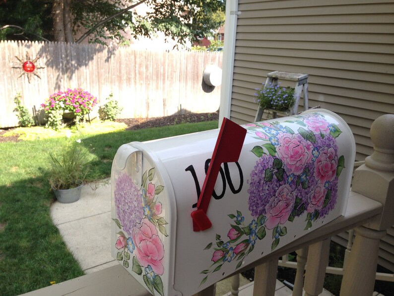 Custom ordered hand painted mailbox