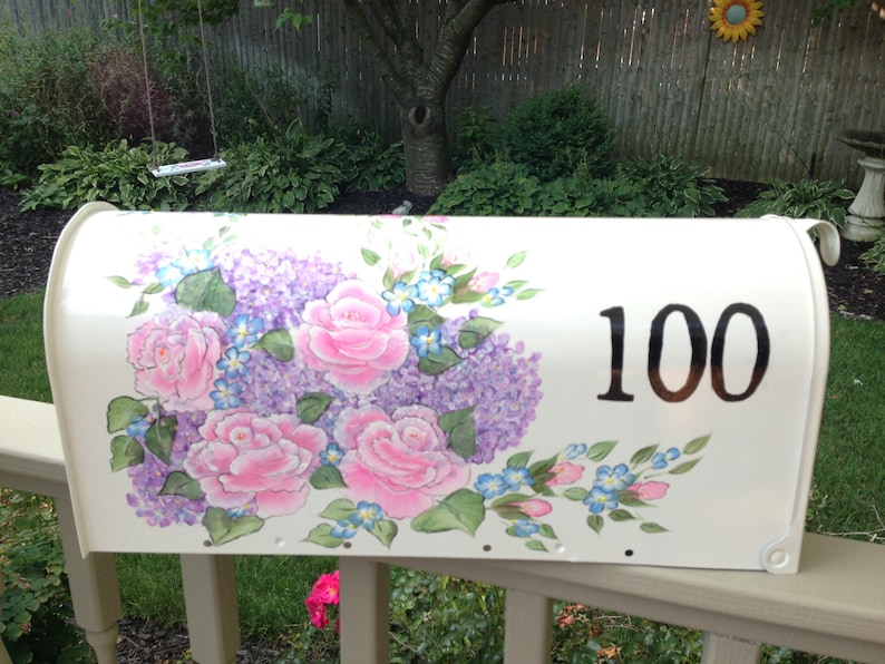 Custom ordered hand painted mailbox