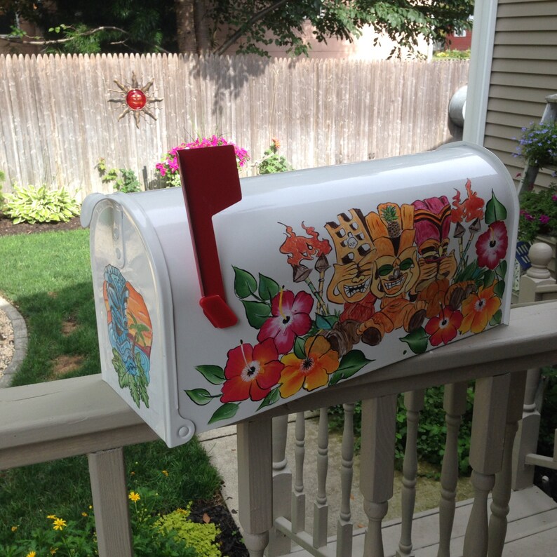 Tiki Mailbox Custom Ordered Hand Painted Etsy
