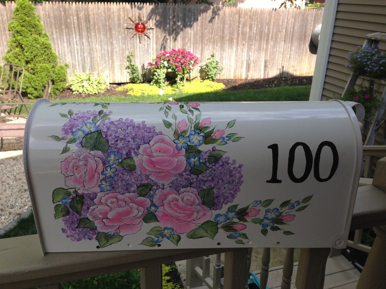 Custom ordered hand painted mailbox
