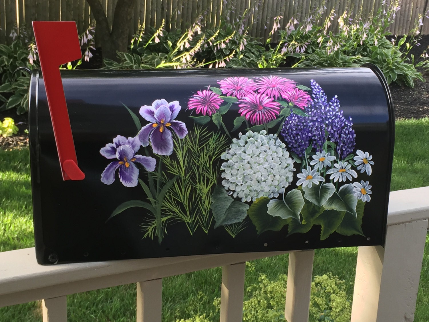 Painted mailbox jumbo custom mailbox hand painted mailbox Etsy