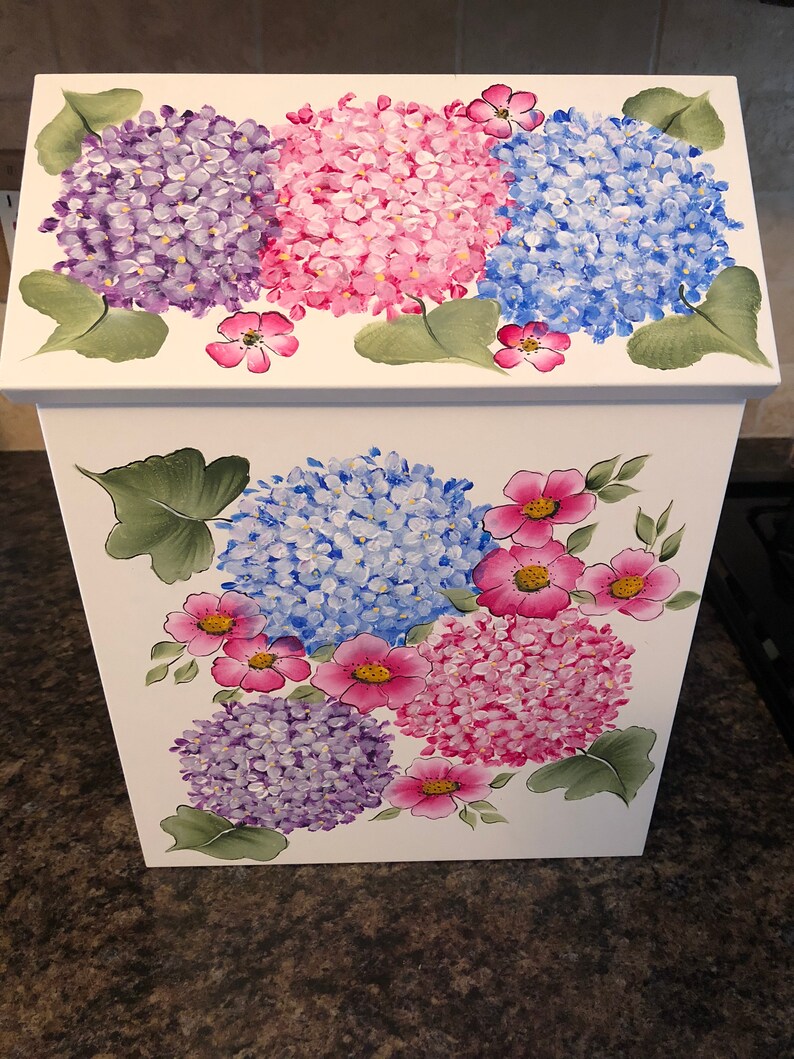 Painted wall mount mailbox floral wall mailbox custom Etsy